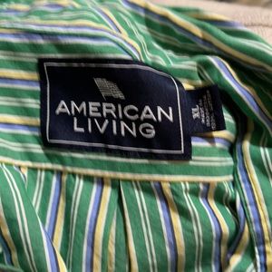 American Living Green Striped dress/casual